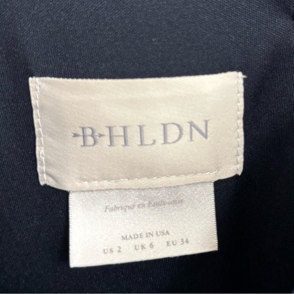 NWT BHLDN Jones V-Neck Crepe Maxi Dress in Midnight Blue Woman’s 2 - Picture 6 of 6